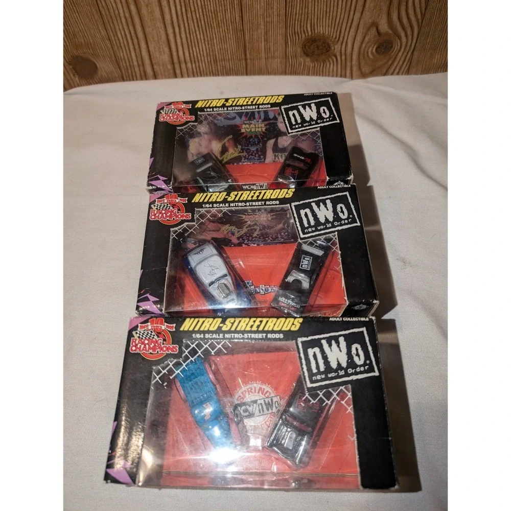 Vintage 1999 Racing Champions Nitro Streetrods WCW NWO Main Event 6 Cars